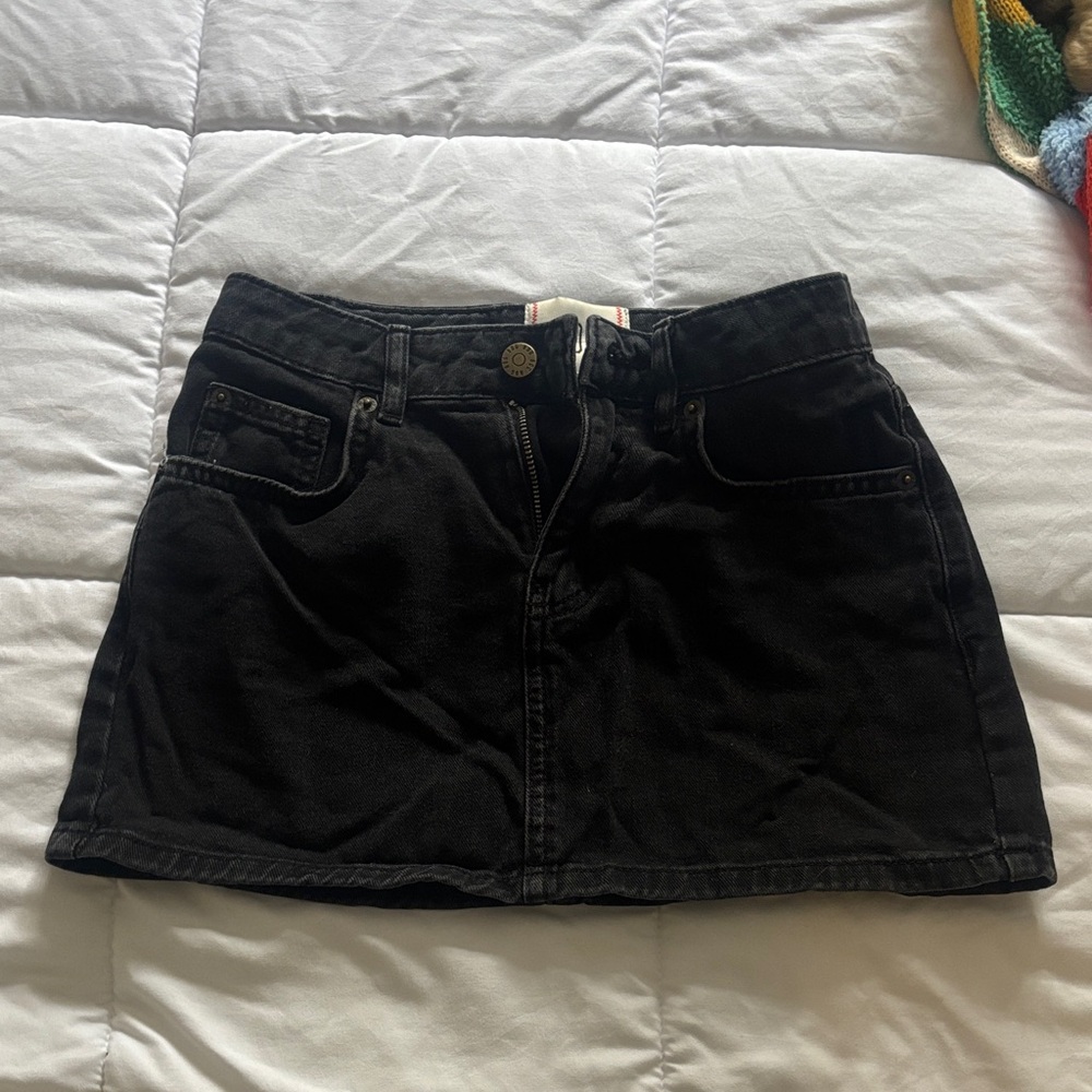 Urban Outfitters Black Denim Mini Skirt